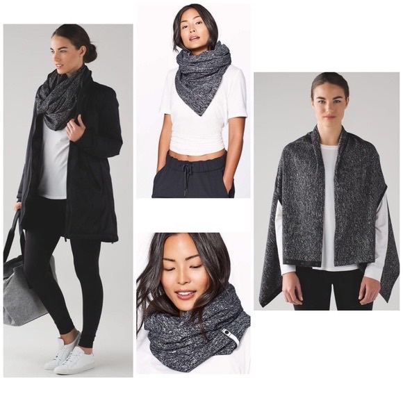Lululemon Grey Marled Vinyasa Wrap Scarf/Poncho - Picture 2 of 2